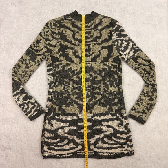 BKE Boutique Cardigan Sweater XL Womens Long Open Front Knit Mohair Wool Blend - Picture 7 of 10